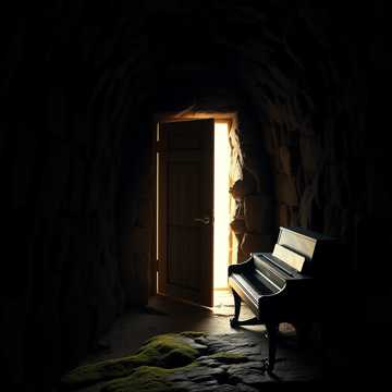 歌曲的封面cinematic instrumental, warm piano, soft strings, ambient, reflective, slow temp