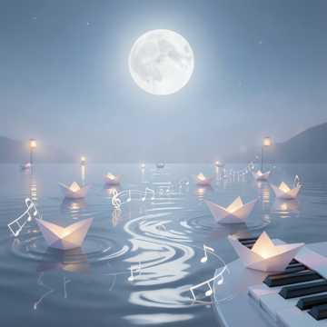 Cover des Liedes Moonlit Paper Boats