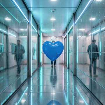 Portada de la canción Blue Plastic Heart