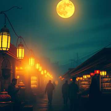 Cover av låten Moon over the Bazaar