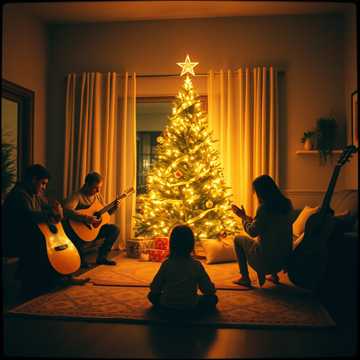 Portada de la canción Villancico de Yoli, Miguel, Judith e Izan