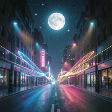 Cover of the song Sous les lumières de la nuit