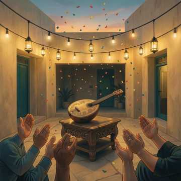 Couverture de la chanson Saudi Sheela, Yemeni Zamil, energetic rhythm, Oud, clapping, traditional chants,