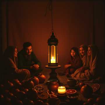 Cover utworu شب یلدا با فامیل