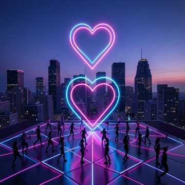 노래 표지 NEON HEART