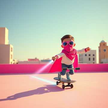 Cover of the song Capa, Máscara y Patineta