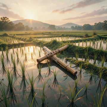 曲のカバー บรรเลงขลุ่ยริมทุ่งนา