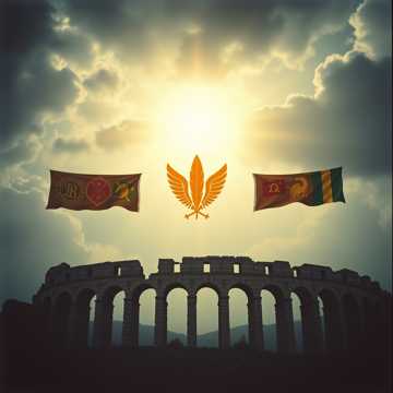 Portada de la canción Die letzte Kriegerin (Der Fall des römischen Adlers) Rock Oper II