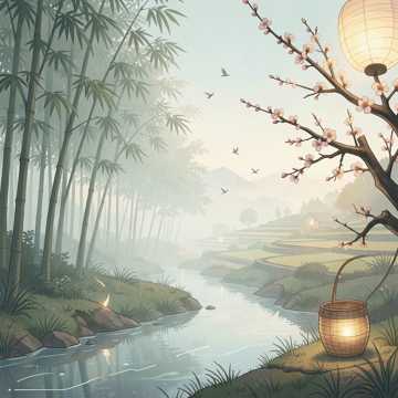 Кавер на песню Peaceful Rural Life with Birds - Liziqi Style