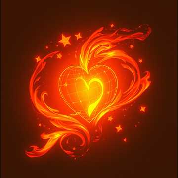 Cover av låten Burning Heart