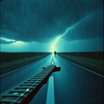 Cover of the song โซโล่กีต้าร์ตามทางพายุฝน