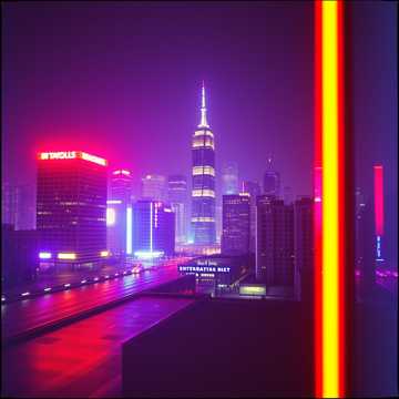 歌曲的封面NEON SKIES