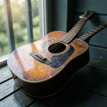 歌曲的封面บรรเลงกีตาร์กลางสายฝน