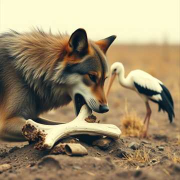 Cover of the song O lobo e a cegonha
